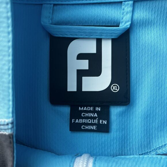 New Footjoy Short Sleeve Men's Extra Large 1/2 Zip Windshirt Gray Blue XL - Picture 5 of 7